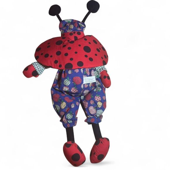 VTG Tenderhearted Ladybug Doll Apple Outfit Cottage Sound Works - Picture 5 of 8